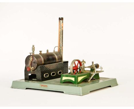 Fleischmann, Dampfmaschine, Germany VK, 34x27 cm, Blech, min. LM, Z 2, Fleischmann, Steam Engine,, Germany pw, tin, min. pain