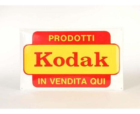 Emailleschild "Kodak", 30x49 cm, gewölbt, schabloniert, Z 1-, Enamel Sign "Kodak", convex, stencilled, C 1-