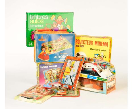Köhler u.a., Konvolut Spiele, Traktor, Wegebau Set u.a., umfangreich, bitte besichtigen, Z 1-3, Köhler a.o., Bundle Games, Tr