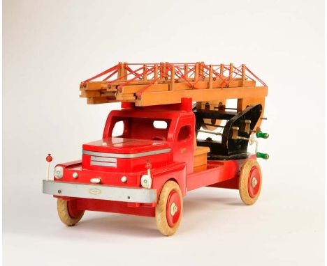 Feuerwehr, Netherlands, 65 cm, Holz, LM, Z 2-3, Fire Engine, Netherlands, wood, paint d., C 2-3