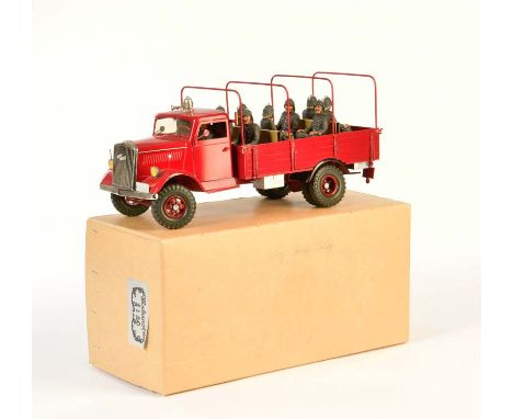 Mebanol, Feuerwehr Opel Blitz Mannschaftswagen, 30 cm, Blech, neutrale Box, Z 1, Mebanol, Fire Engine Opel Blitz Personnel Ca