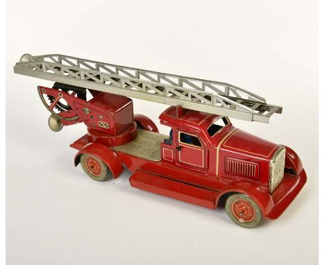 Distler, Feuerwehr, Germany VK, 43 cm, Blech, UW ok, min. LM, Türen + seitliche Schlauchkästen zum Öffnen, Z 1-, Distler, Fir