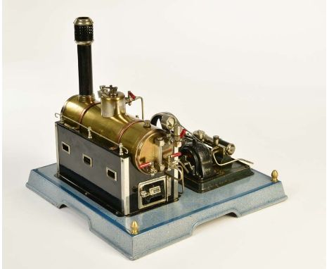 Märklin, Dampfmaschine mit Dynamo, Germany VK, 37,5 cm, Blech, LM, Z 2, Märklin, Steam Engine with Dynamo, Germany pw, tin, p
