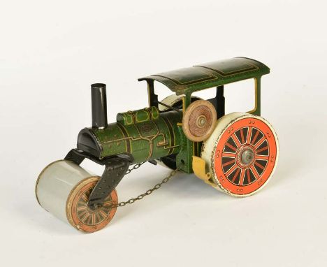 Tippco, Straßenwalze, Germany VK, 25 cm, Blech, UW ok, LM, Z 2-3, Tippco, Road Roller, Germany pw, tin, cw ok, paint d., C 2-