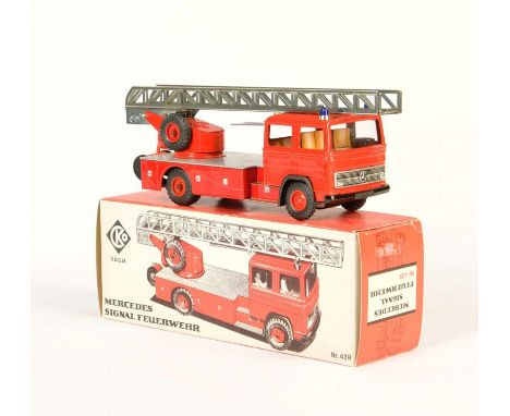 Kellermann, Feuerwehr 439, W.-Germany, 18 cm, Blech, Friktion ok,  Okt Z 1-, Z 1, Kellermann, Fire Engine  439, W.-Germany, t