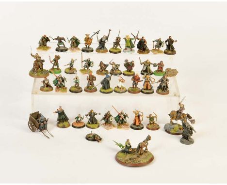 GW Game Workshop, 39 Figuren Herr der Ringe, 3-7 cm, handbemalt, meist sehr guter Zustand, GW Game Workshop, 39 Figures Lord 