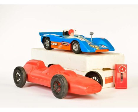 Gama u.a., 2 Rennwagen, W.-Germany, Kst, Funktion nicht geprüft, bespielt, Gama a.o., 2 Racing Cars, W.-Germany, plastic, fun