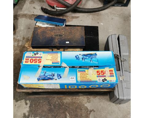 LARGE QUANTITY OF TOOLS INCLUDING 2 OLD TOOL BOXES AND CONTENTS