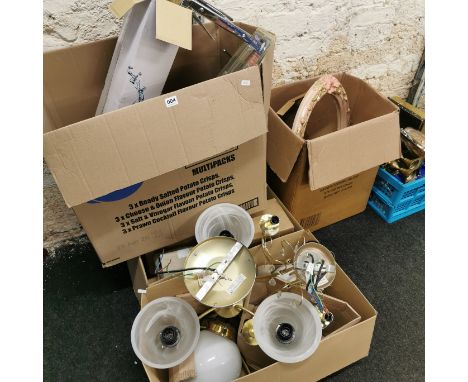 LARGE QUANTITY OF NEW LIGHTS, MIRROR AND WALL MOUNTINGS