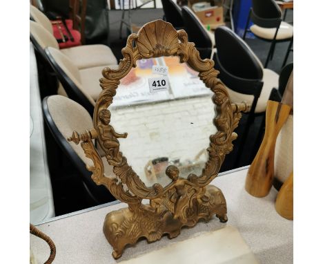 VINTAGE CHERUB DRESSING TABLE MIRROR