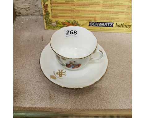 ROYAL DOULTON CUP AND SAUCER KNIG EDWARD 1902