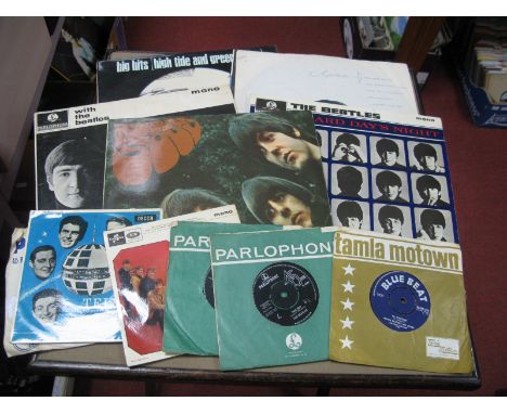 A Small Collection of L.P's and 45's, to include The Beatles 'Rubber Soul', With The Beatles ('Gotta' on outer sleeve); A Har