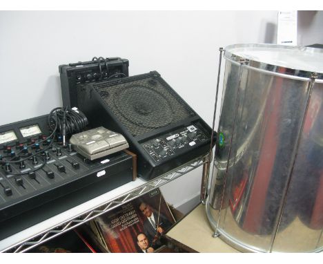 Inkel Audio Mixer MX-995, Acoustic Solutions JE7S Stage Amplifier, zoom 505 II guitar, amp, RMV drum (Untested: sold for part