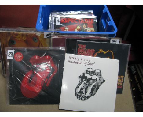 Rolling Stones - a great collection of twenty singles (coloured vinyl and limited editions noted) - including 'Rain Fall Down