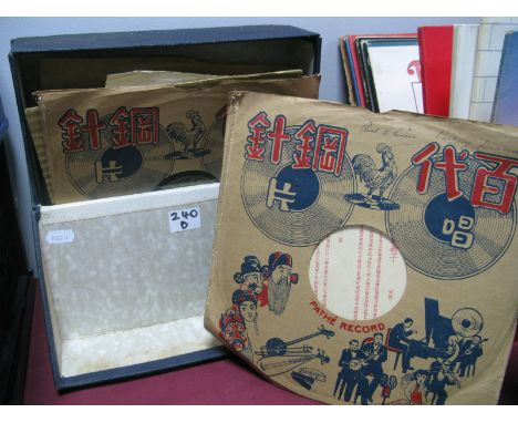 Pre War Chinese 78rpm Records, - a scarce collection of three Chinese Pathe, eight ChineseVictor HMV two Columbia and one Nip