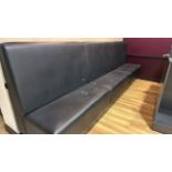 Black Faux Leather Bench Seating