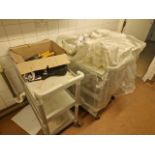 Plastic Serving Trolleys x3