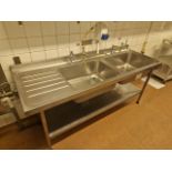 Stainless Steel Twin Sink Table
