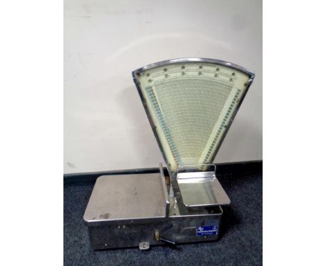 A set of 20th century Rex stainless steel grocer's scales  
