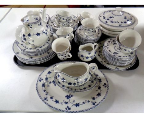 An extensive Royal Doulton York Town tea and dinner service (two trays)    