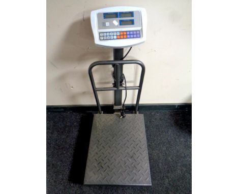 A set of electric digital grain scales 