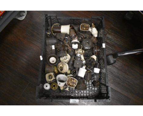 A selection of various bakelite light switches fixtures and fittings