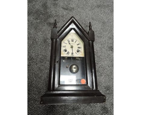 An Ansonia Clock Co, America 8 day steeple clock