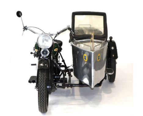 BSA Model G14 V Twin 1000CC 1936 with Busmar Cruiser side car Registration Number: DTN 776 Date Of First Registration: 29/04/