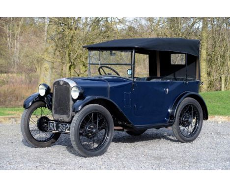 1929 Austin 7 Tourer ''Chummy'' Registration Number: RX 3927 Date Of First Registration: 23/03/1929 Vin Number: A8-817 Chassi