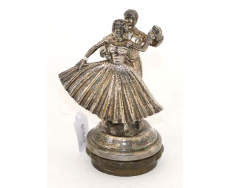 ''The Dancers'', A 1920's Art Deco Accessory Mascot of a Dancing Couple, thought to be Fred Astaire and Ginger Rogers in full