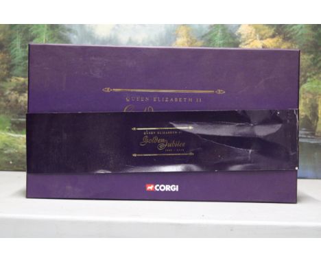 A CORGI, QUEEN ELIZABETH 11, GOLDEN JUBILEE 1952 - 2002, 1:40 SCALE STATE LANDAU - AS NEW IN BOX