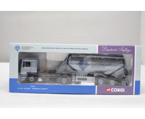 A CORGI MODEL, 76301, MAN LORRY, ROHRBACH ZEMENT, LIMITED EDITION - AS NEW IN BOX