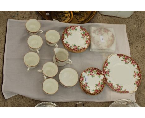 AN ASSORTMENT OF ROYAL STAFFORD OLDE ENGLISH GARDEN TEA SERVICE ITEMS