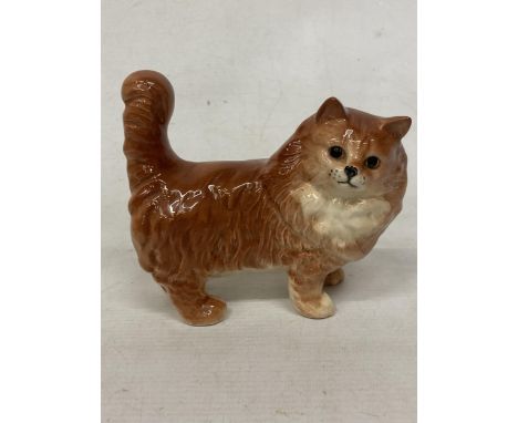 A VINTAGE BESWICK GINGER PERSIAN CAT