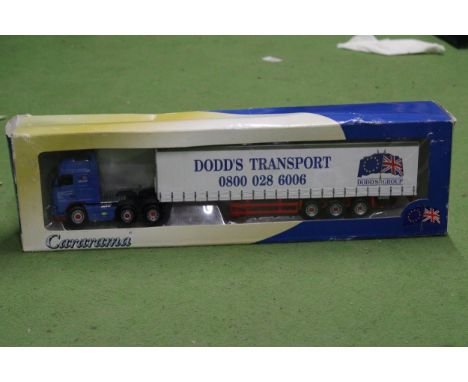 A CARARAMA 1/50 SCALE VOLVO FH LORRY (DODD'S TRANSPOT) - AS NEW IN THE BOX
