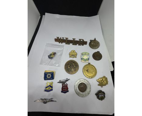 VARIOUS VINTAGE BADGE AND MEDALS