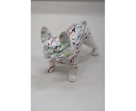 A JACKSON POLLOCK STYLE FRENCH BULLDOG