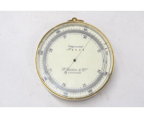 A PRE 1924 MILITARY ANEROID COMPENSATED BAROMETER NO. 2507 BY F. DARTON &amp; CO., LONDON