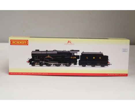 A HORNBY OO GAUGE 'ROYAL ARMY SERVICE CORPS', LMS 4-6-0 ROYAL SCOT CLASS - R3557, AS NEW IN BOX