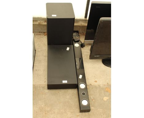 A JVC SOUNDBAR, SUBWOOFER AND SPEAKER ETC