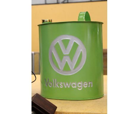 A LIGHT GREEN VOLKSWAGEN PETROL CAN