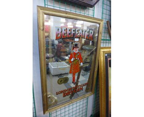 A Beefeater Gin advertising mirror 
