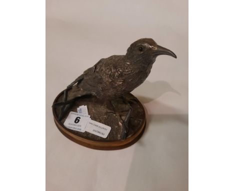 PEWTER BIRD INKWELL - 12 CMS (H) APPROX