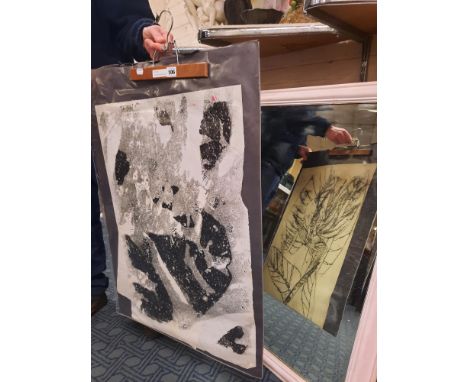 2 ALTHEA MCNISH MONO PRINTS - ABSTRACT DESIGNS