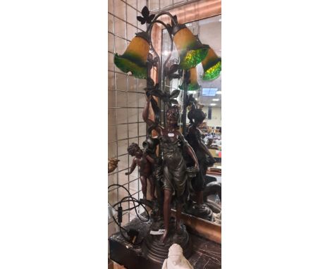 ART NOUVEAU STYLE LAMP - APPROX 100CMS H