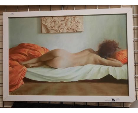 ALEXANDR SHEVCHUK (XX CENTURY) SLEEPING MODEL - OIL ON CANVAS 51CMS X 76CMS