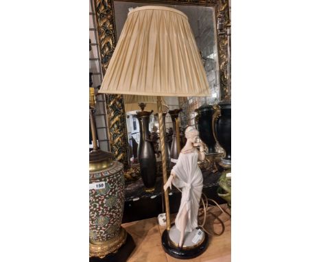 ITALIAN STYLE FIGURAL LAMP &amp; SHADE