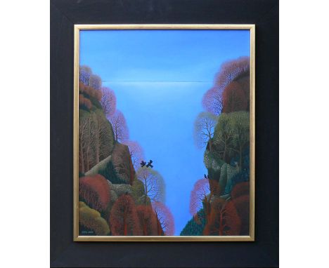 Epple, Bruno (geb. Rielasingen 1931)"In Erwartung des Frühlings"; Blick auf den See; ÖL/LW; links unten sign. und dat. 2010; 