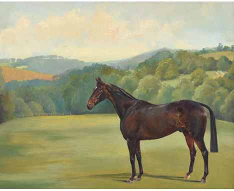 M.E Chadbury (20th century)Portrait of a horse in a summer landscapeSigned and dated 1962, oil on canvas, 60cm by 75cmArtist'