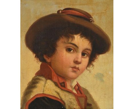 Carlo Schwicker (19th century)Portrait of a boyInscribed verso and dated 1876, oil on canvas. 19cm by 16.5cm